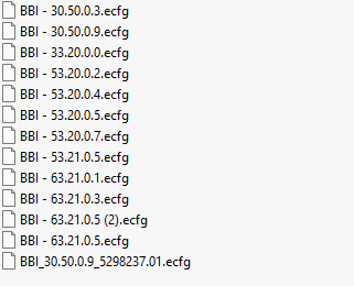 BBI ecfg files BBI ecfg files